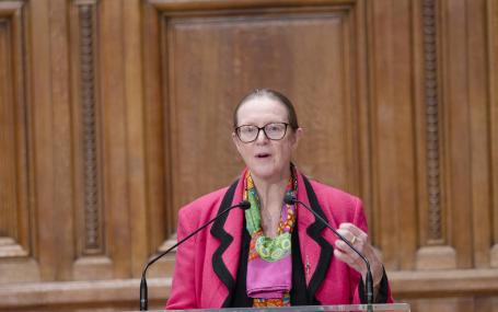 photo of Prof Catriona Seth giving a lecture