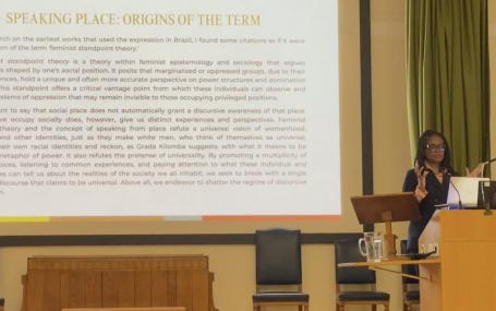 Djamila Ribeiro speaking in Oxford