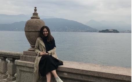 Rosie Gaunt by Lago Maggiore on her year abroad