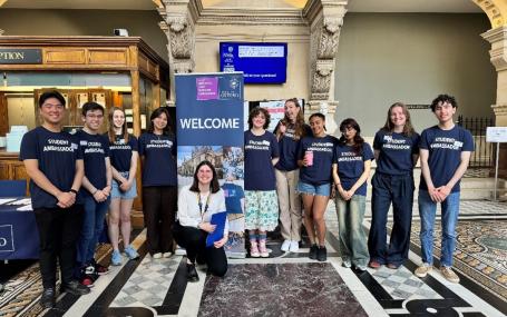 MML Student Ambassadors and Nicola at the 2024 Modern Languages Open Day