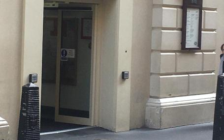 Stage door
