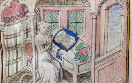 F. 2r Christine Writing Close Up Charlotte Cooper Dav Smaller