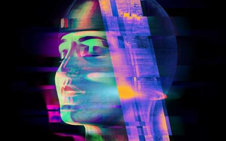 Blurry face on poster