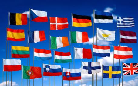 Assorted flags of Europe
