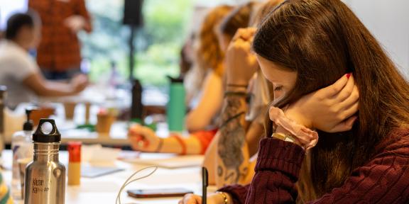 Students studying