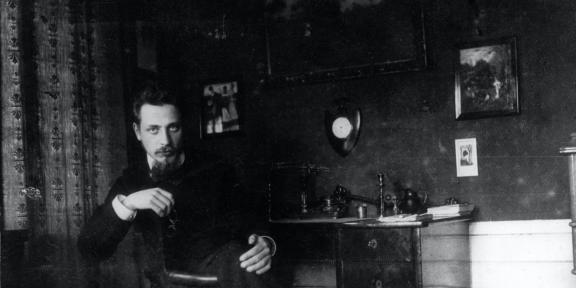 Black and white photograph of Rilke