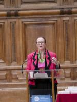 photo of Prof Catriona Seth giving a lecture