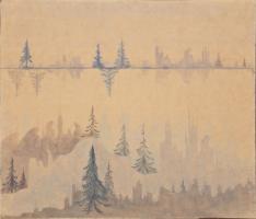 Painting named Fugue by Čiurlionis