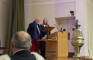 Tahar Benjelloun being introduced by Prof Catriona Seth