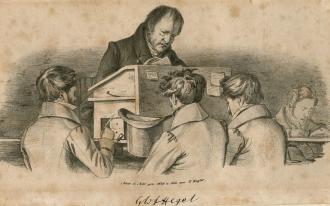 Friedrich Hegel Mit Studenten Lithographie F Kugler