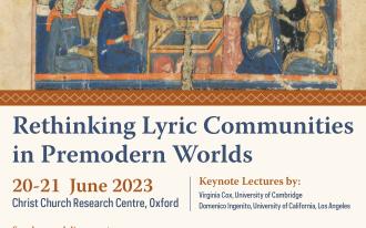 Rethinking Lyric Communities In Premodern Worlds Poster 1 Page 0001