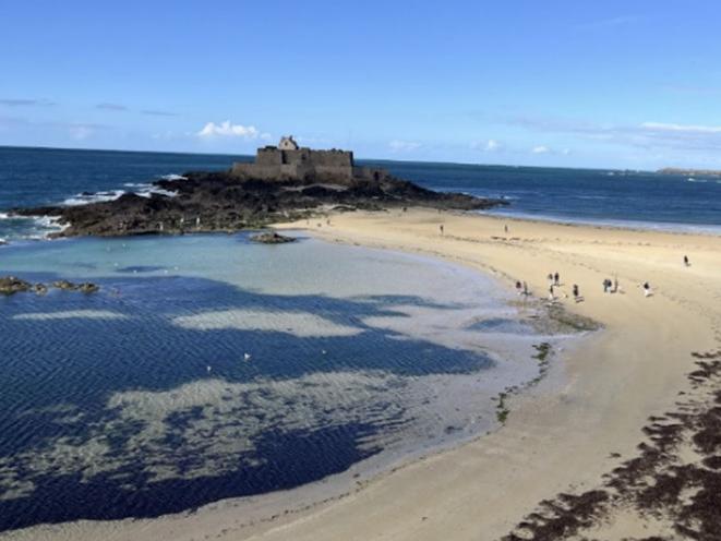 The stunning view from the city wall in Saint Malo