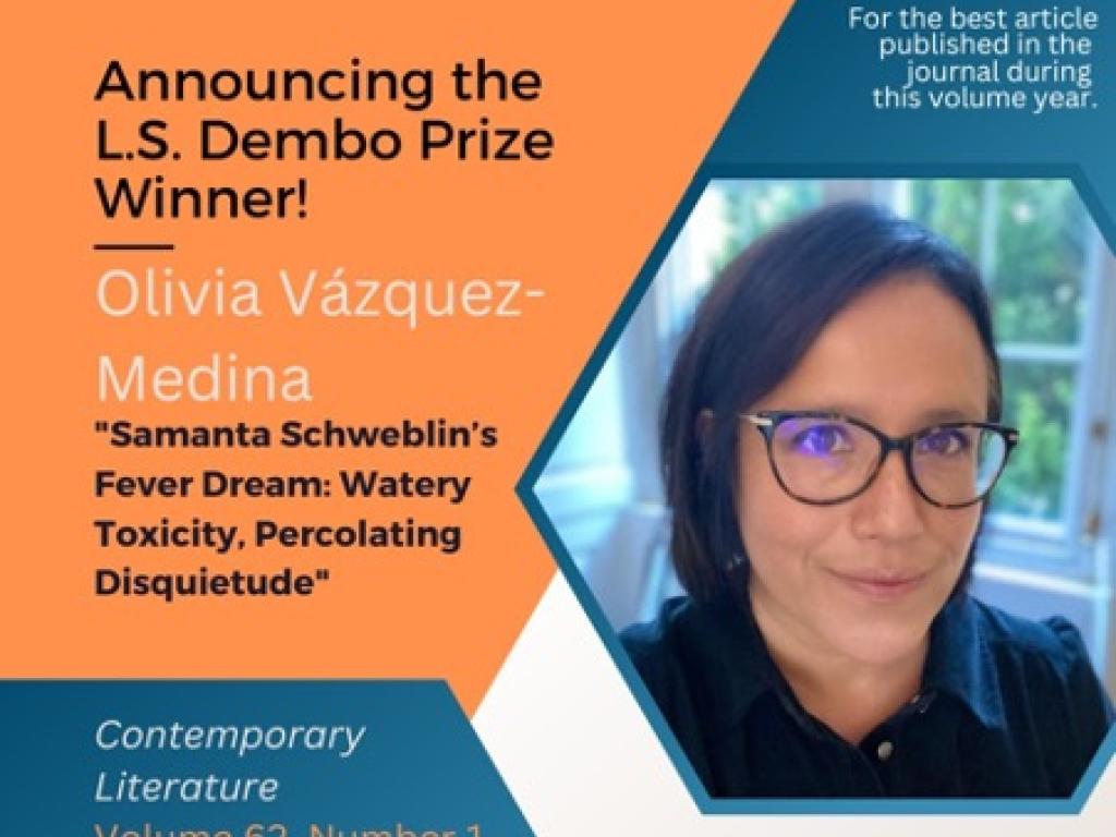 Vazquez Medina Dembo Prize Olivia Vazquez Medin