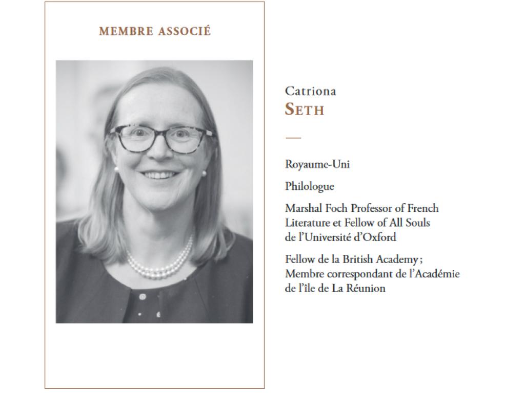 Catriona Seth Associate Member Of The Belgian Academy