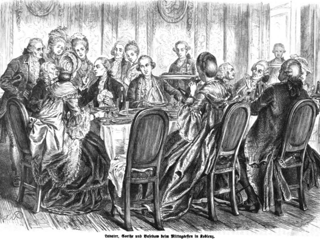 Goethe And Lavater At A Dinner In Koblenz