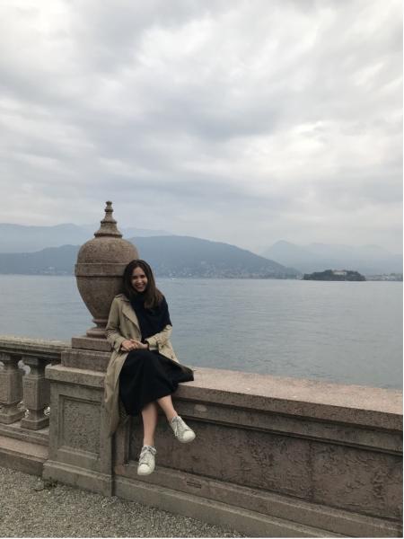 Rosie Gaunt by Lago Maggiore on her year abroad