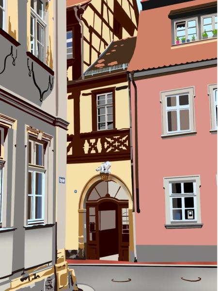 Street corner near accommodation