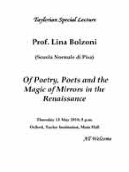 Bolzoni Lecture 2010 Poster