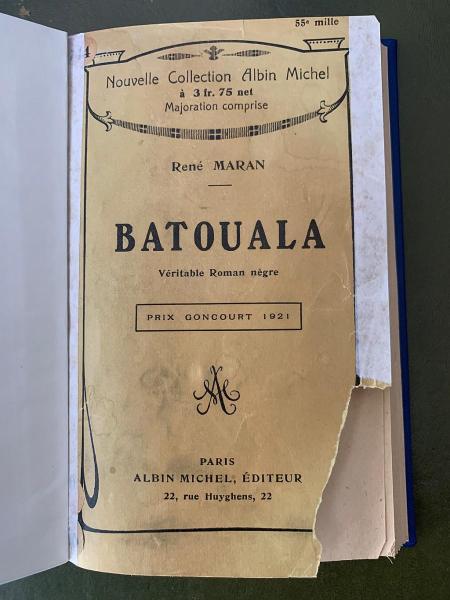 Book Cover Of Batouala Veritable Roman Negre 1921