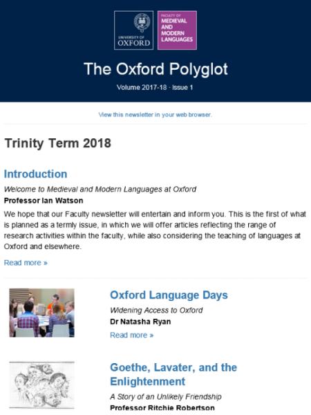 The Oxford Polyglot Issue 1 Mailing