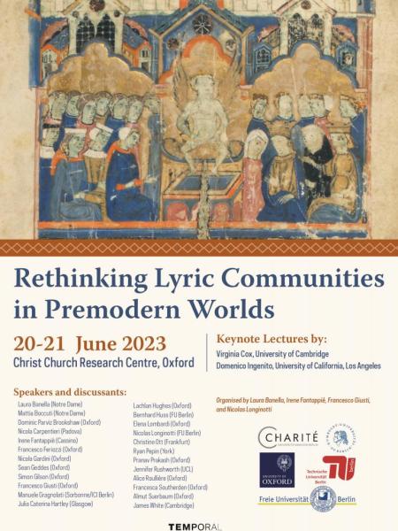 Rethinking Lyric Communities In Premodern Worlds Poster 1 Page 0001