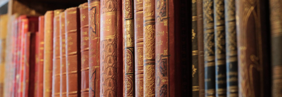 old books on a shelf