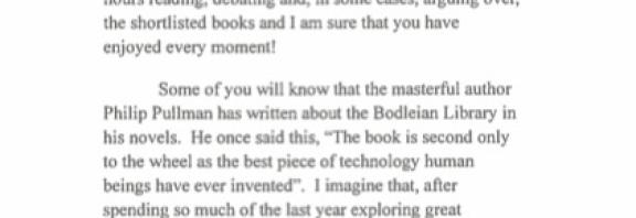 A message from the Schools' Laureate