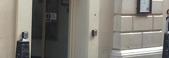 Stage door