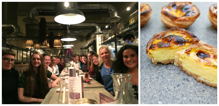 Students of the 2015 Portuguese Pre-sessional course and pastel de nata