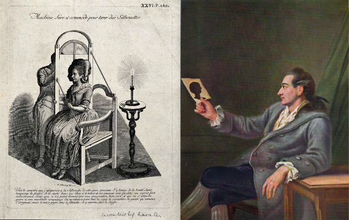Lavater's Apparatus for Taking Silhouettes; young Goethe by Georg Melchior Kraus